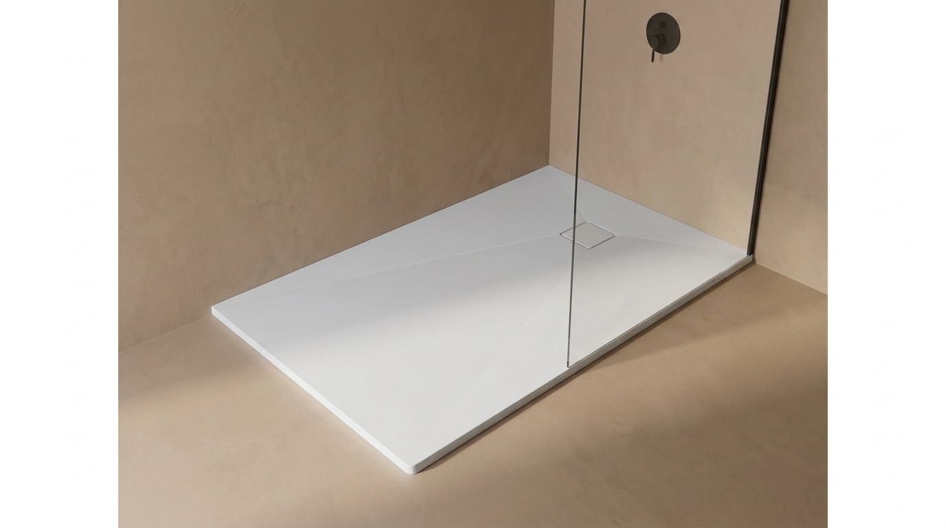 Marlan douchevloer 100×120 cm in Marlan-kleur Blossom White