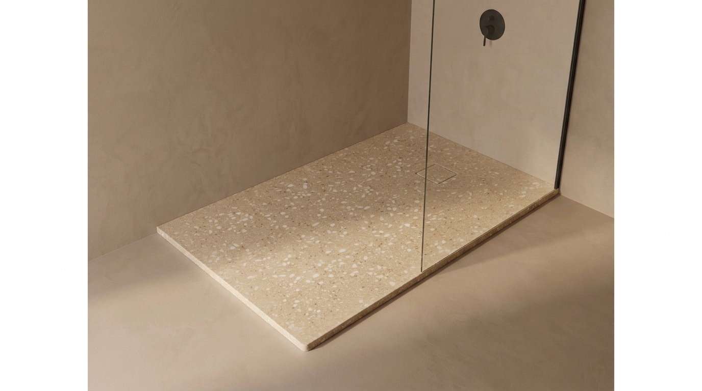 Marlan douchevloer 100×120 cm in Marlan-kleur Desert Rock