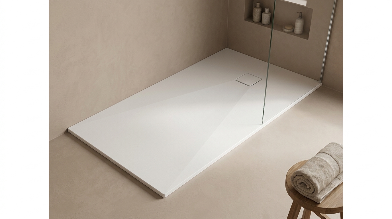 Douchevloer 100×180 inkortbaar — 100×180 cm — inkortbaar tot 1400 mm