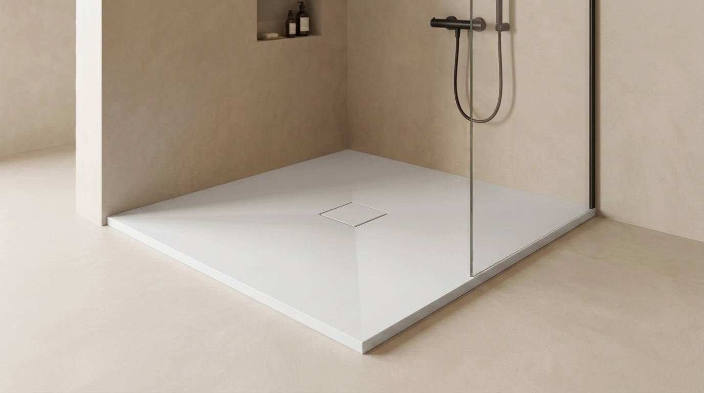 Marlan douchevloer 120×120 cm in Marlan-kleur Blossom White