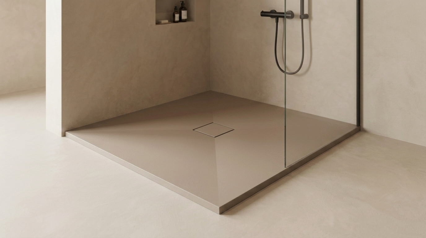 Marlan douchevloer 120×120 cm in Marlan-kleur Mocha Grey