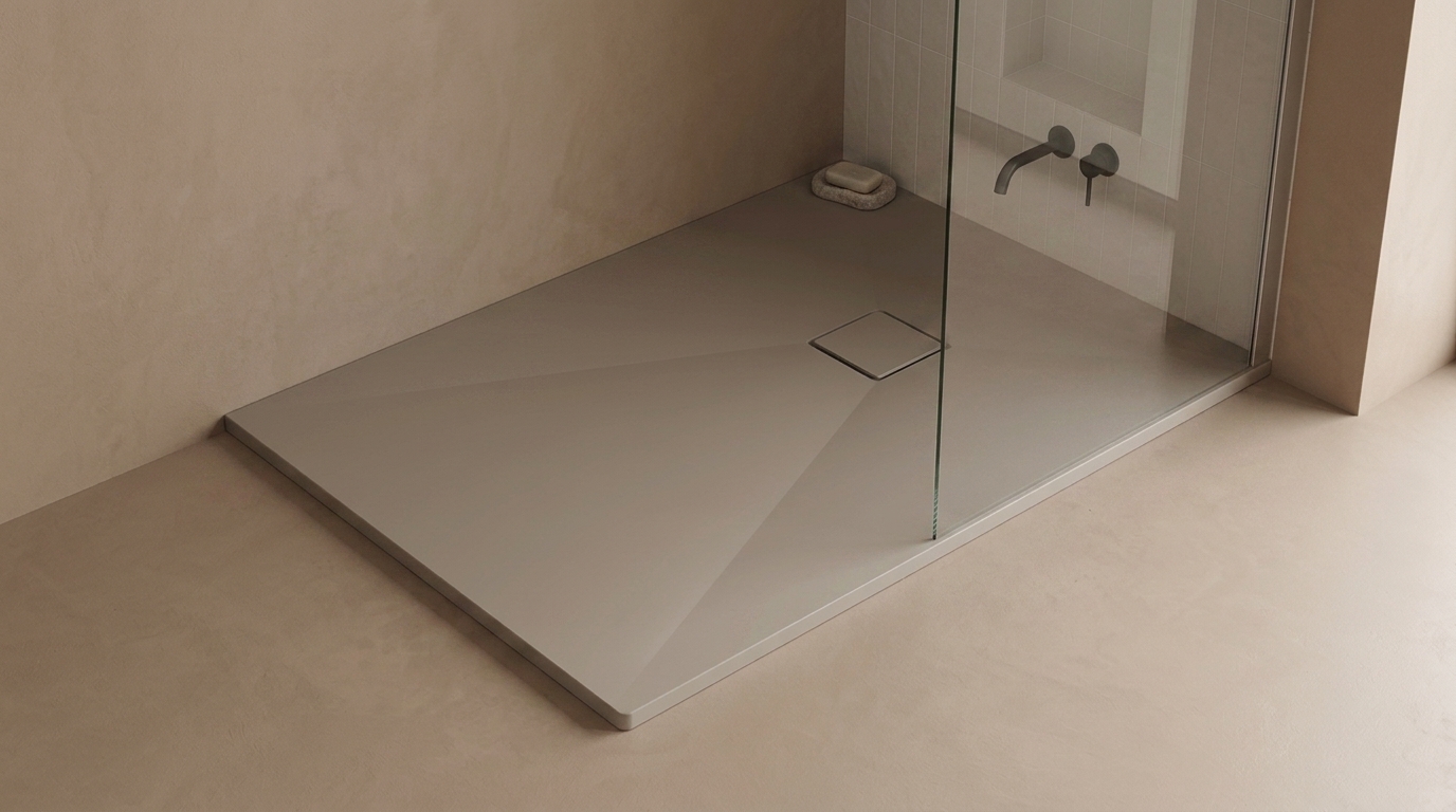 Marlan douchevloer 90×120 cm in Marlan-kleur Mocha Grey