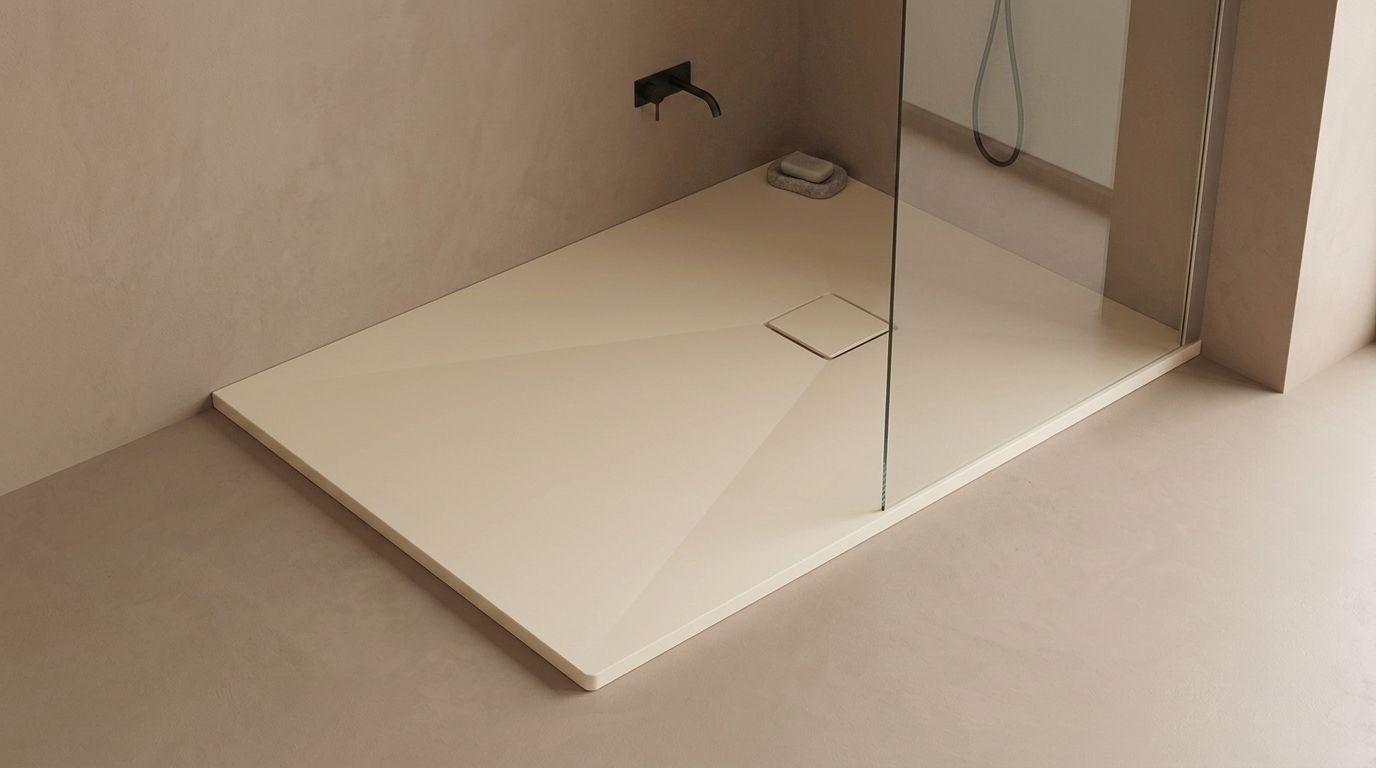 Marlan douchevloer 90×120 cm in Marlan-kleur Vanilla Cream