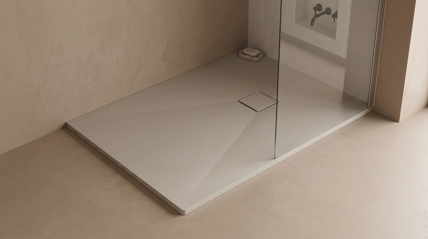 Marlan douchevloer 90×120 cm in Marlan-kleur Warm Grey